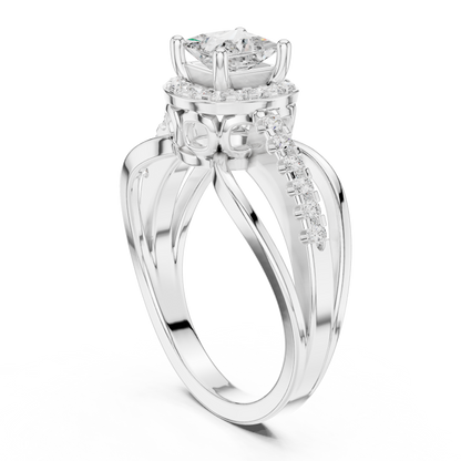 Mixed Shape Lab Grown Diamond Halo Ring