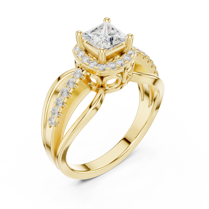 Mixed Shape Lab Grown Diamond Halo Ring