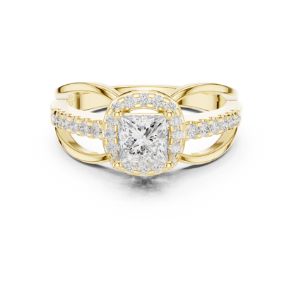 Mixed Shape Lab Grown Diamond Halo Ring