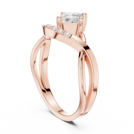 Mixed Shape Lab Grown Diamond Side Stone Ring