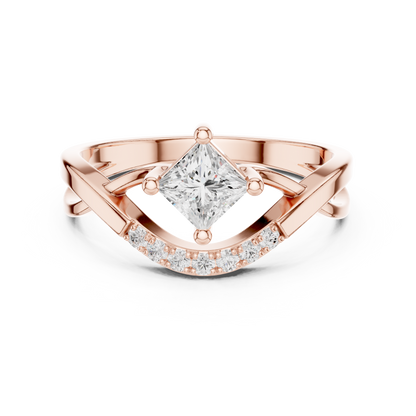 Mixed Shape Lab Grown Diamond Side Stone Ring