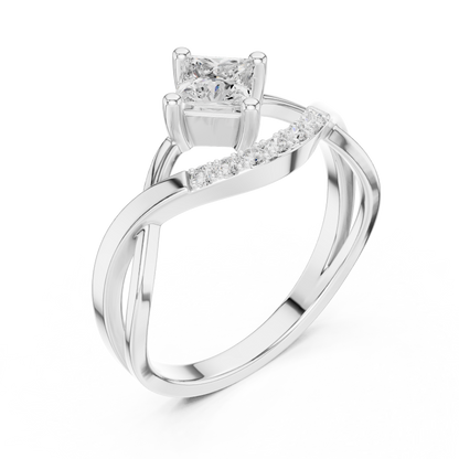 Mixed Shape Lab Grown Diamond Side Stone Ring