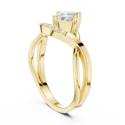 Mixed Shape Lab Grown Diamond Side Stone Ring