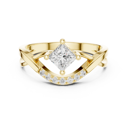 Mixed Shape Lab Grown Diamond Side Stone Ring