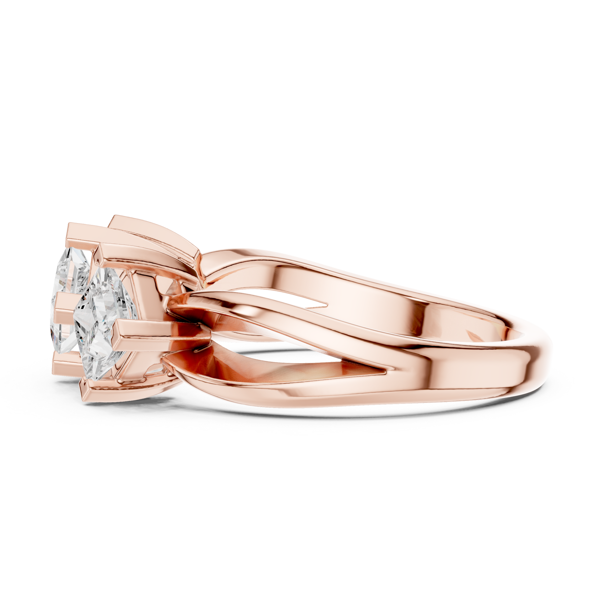 Mixed Shape Lab Grown Diamond Three Stone Ring