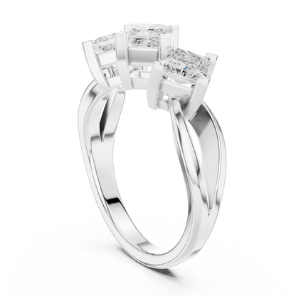 Mixed Shape Lab Grown Diamond Three Stone Ring