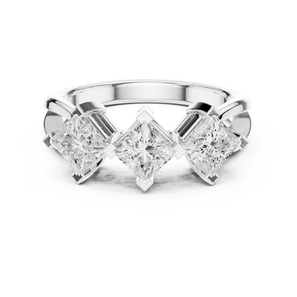 Mixed Shape Lab Grown Diamond Three Stone Ring