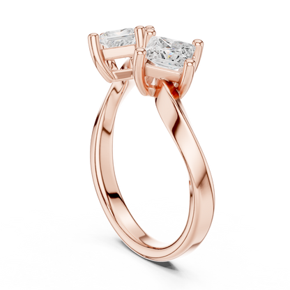 Mixed Shape Lab Grown Diamond Halo Ring