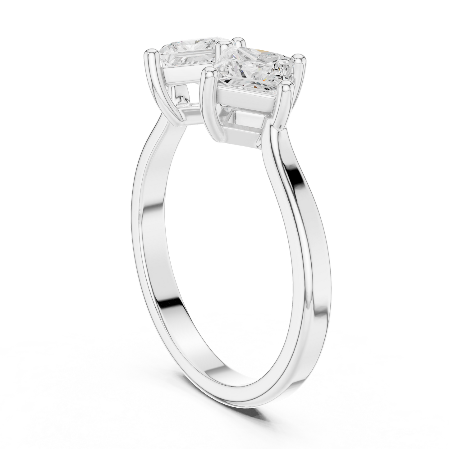Cushion Three Stone Lab Grown Diamond Ring