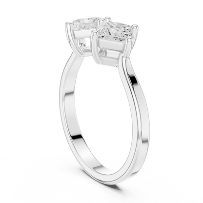 Cushion Three Stone Lab Grown Diamond Ring