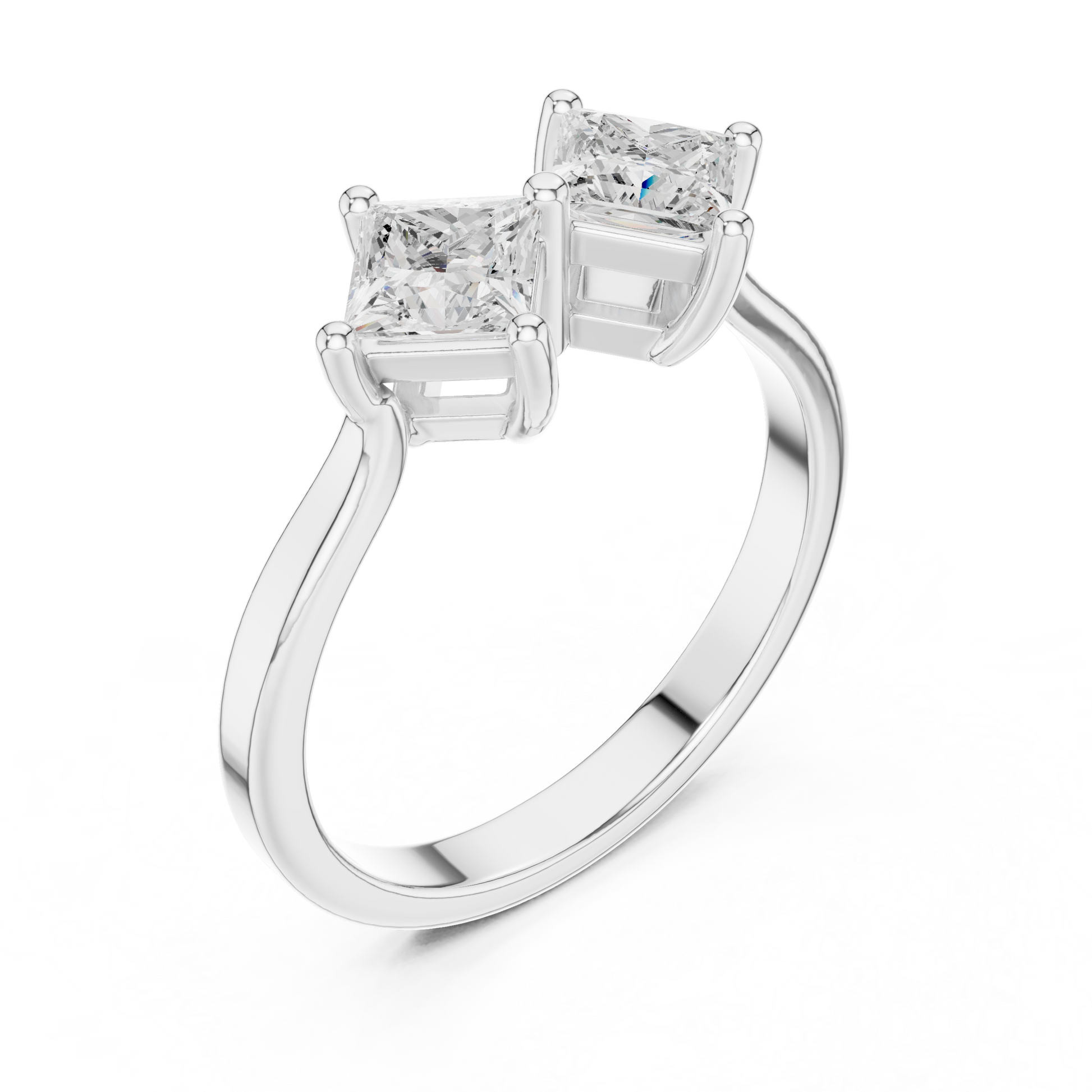 Cushion Three Stone Lab Grown Diamond Ring