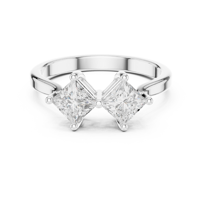 Cushion Three Stone Lab Grown Diamond Ring