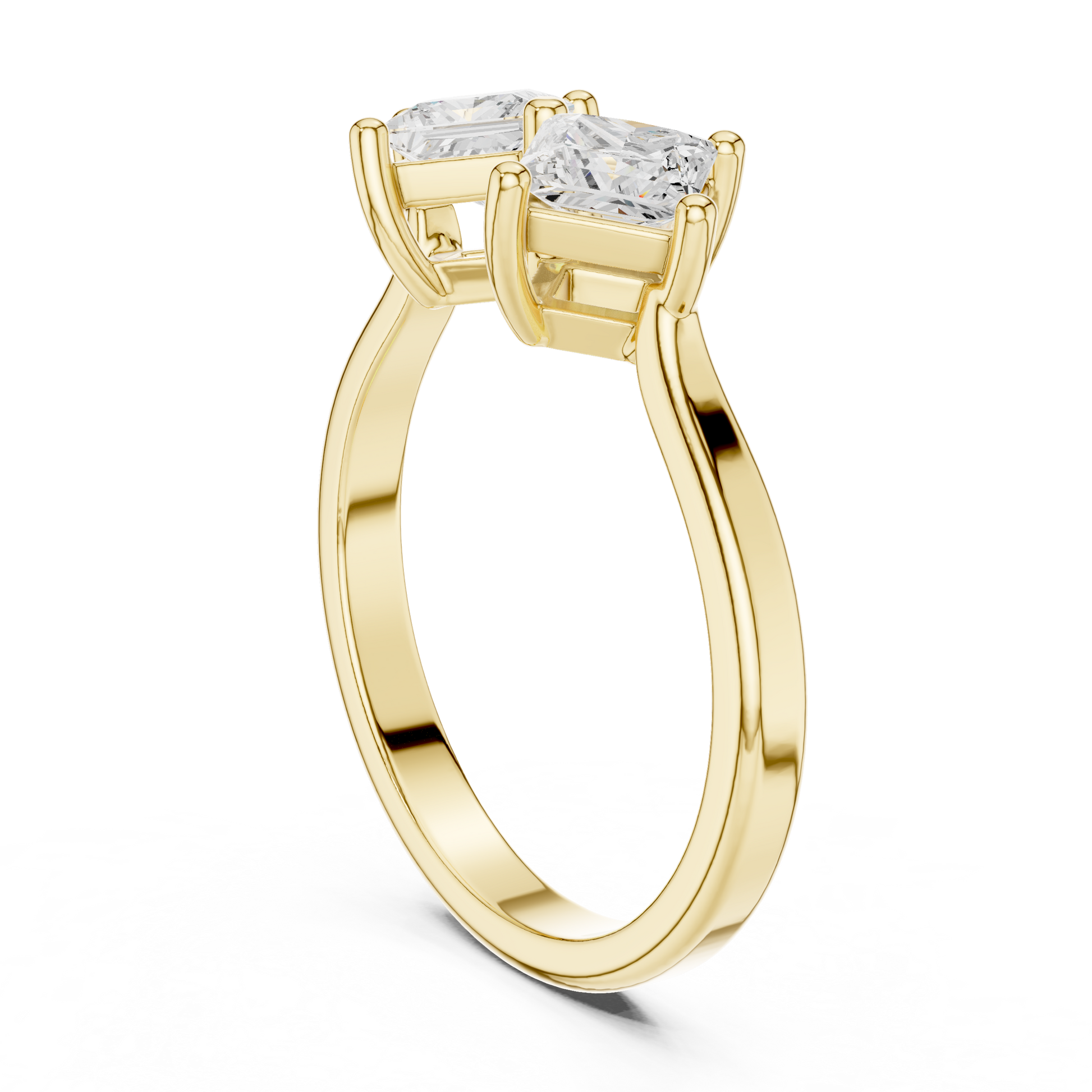 Cushion Three Stone Lab Grown Diamond Ring