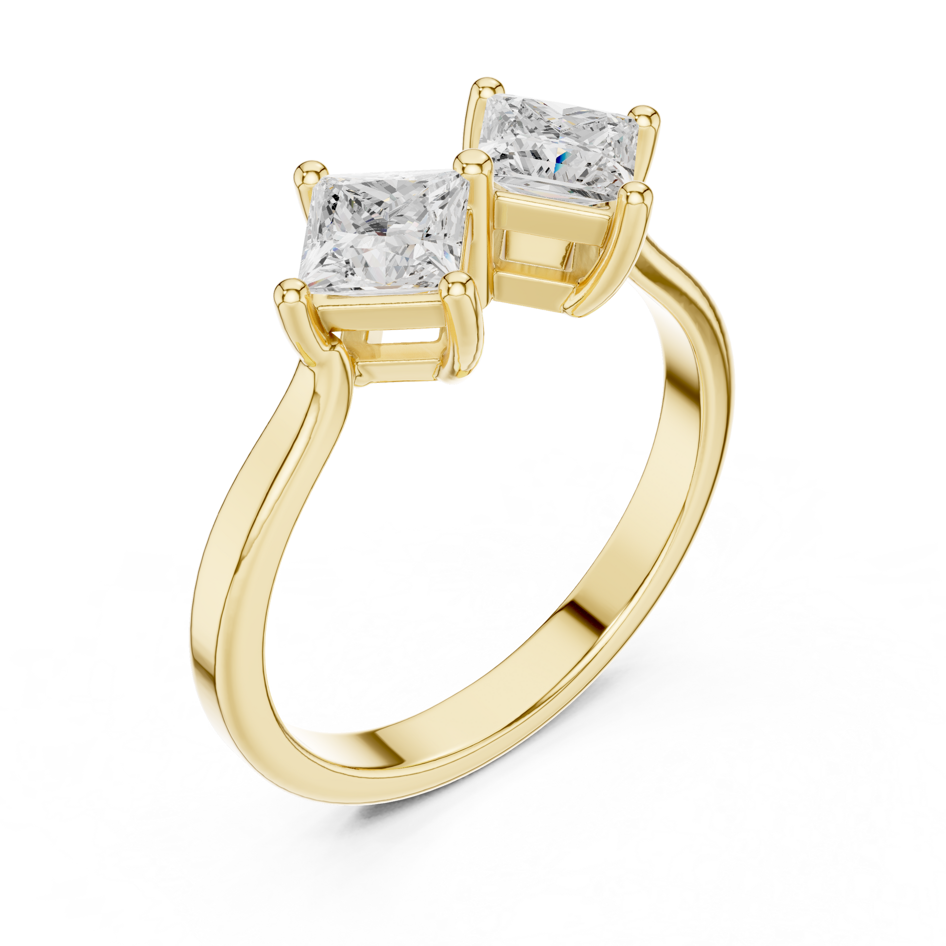 Cushion Three Stone Lab Grown Diamond Ring