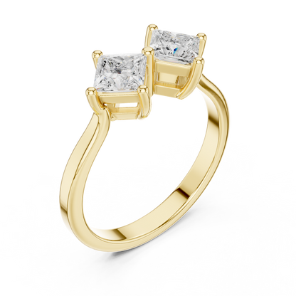 Cushion Three Stone Lab Grown Diamond Ring