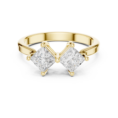 Cushion Three Stone Lab Grown Diamond Ring