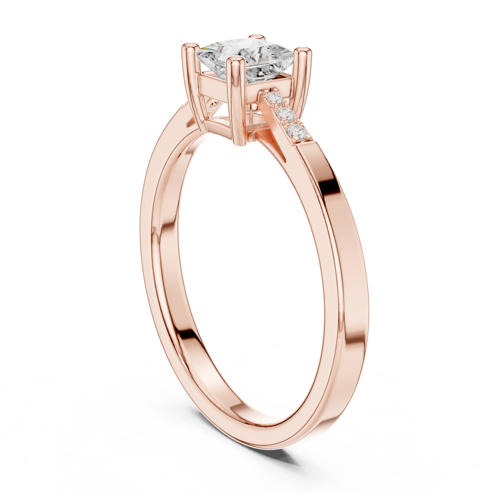 Mixed Shape Lab Grown Diamond Side Stone Ring