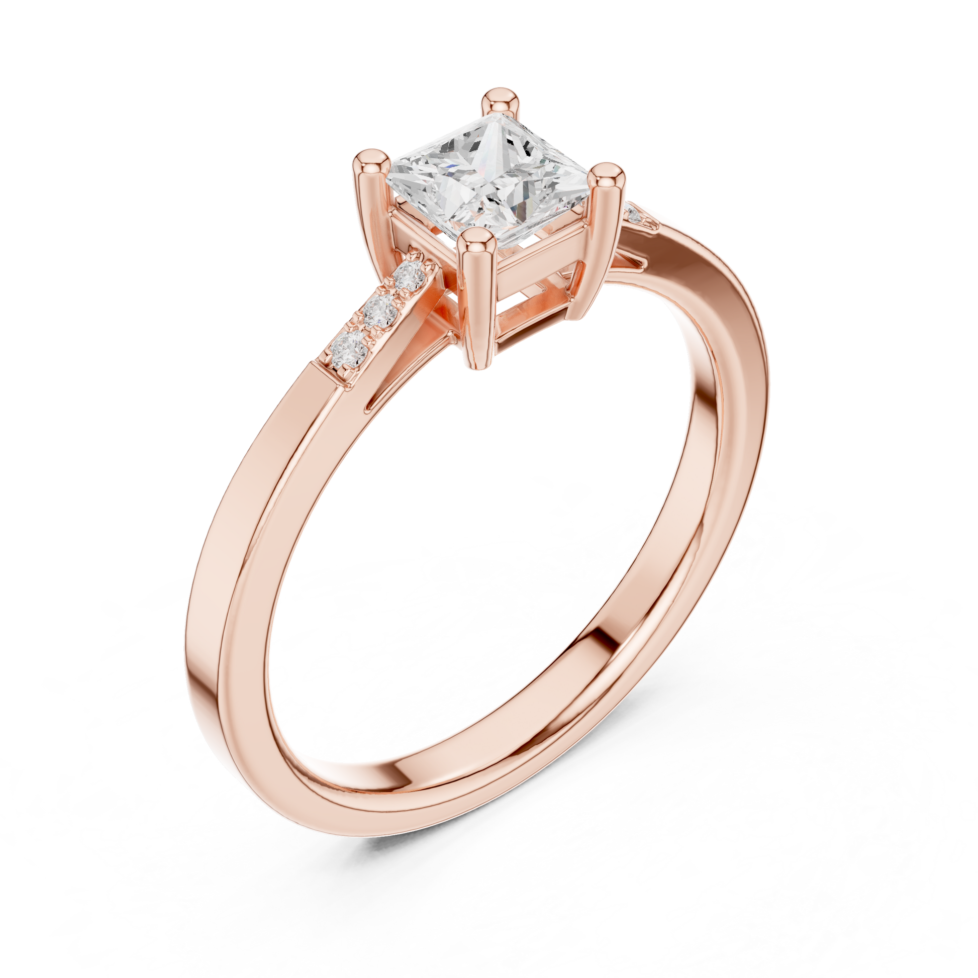Mixed Shape Lab Grown Diamond Side Stone Ring