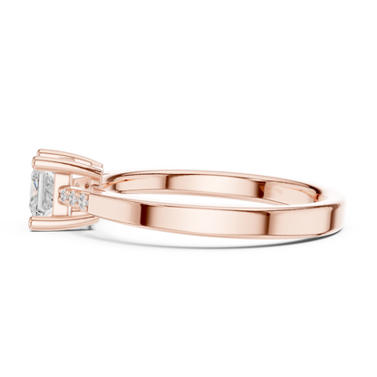 Mixed Shape Lab Grown Diamond Side Stone Ring