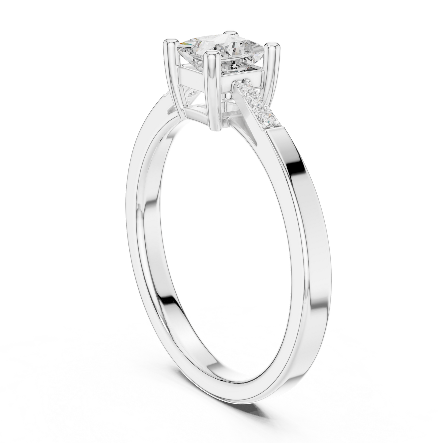 Mixed Shape Lab Grown Diamond Side Stone Ring
