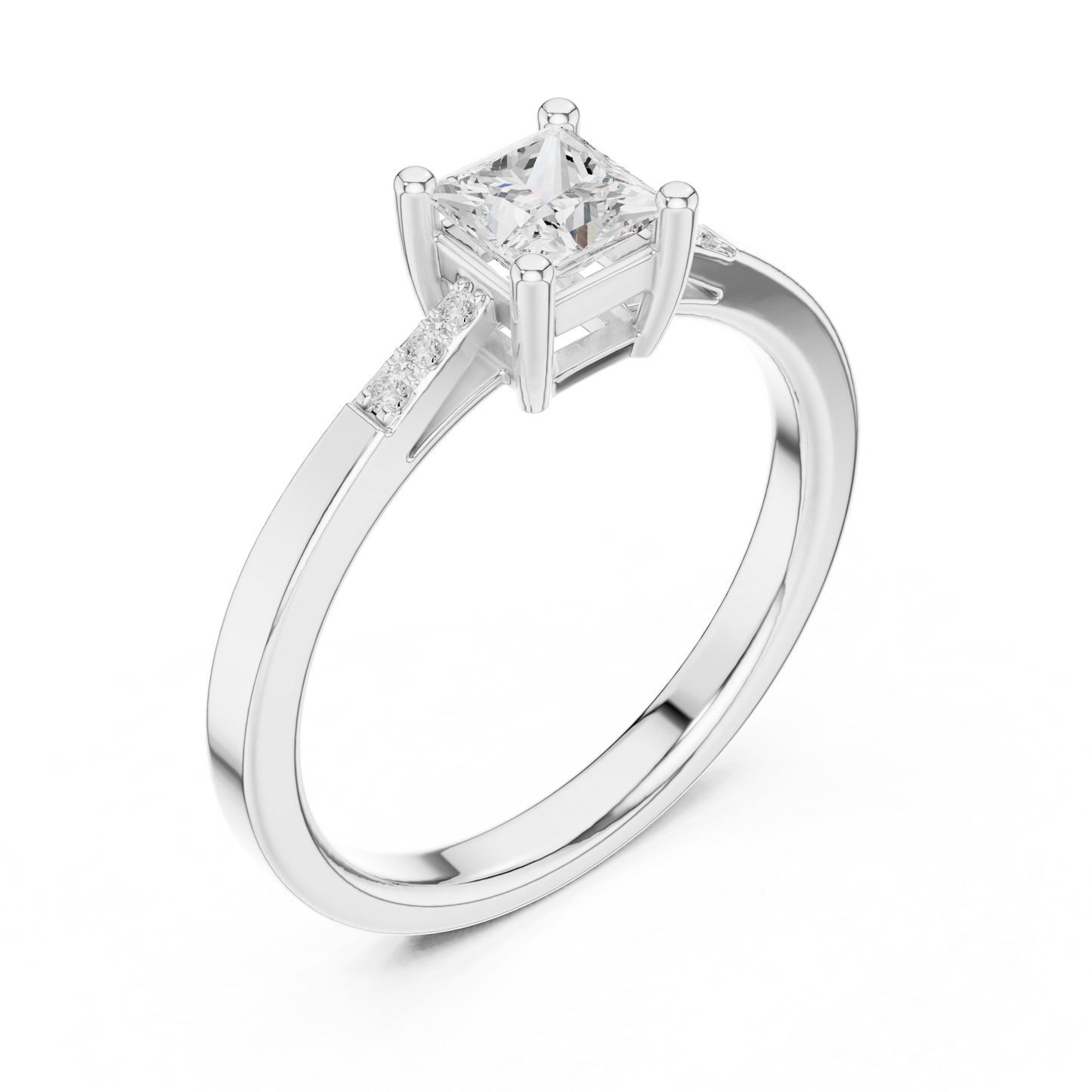 Mixed Shape Lab Grown Diamond Side Stone Ring