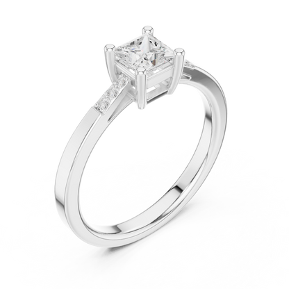 Mixed Shape Lab Grown Diamond Side Stone Ring