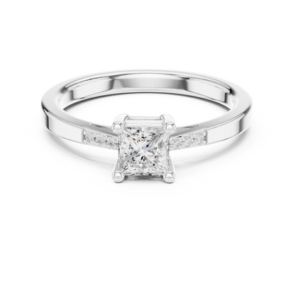 Mixed Shape Lab Grown Diamond Side Stone Ring
