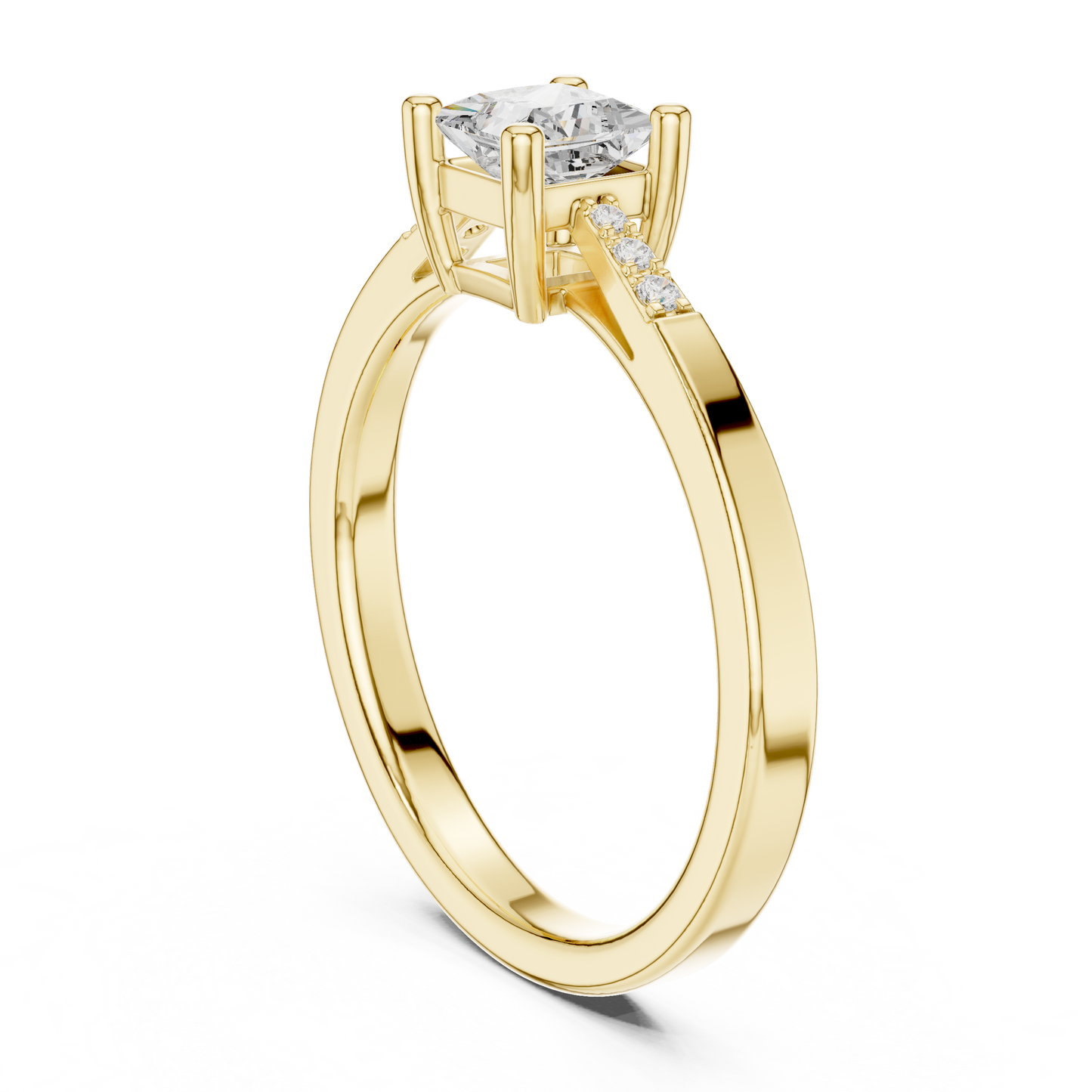 Mixed Shape Lab Grown Diamond Side Stone Ring