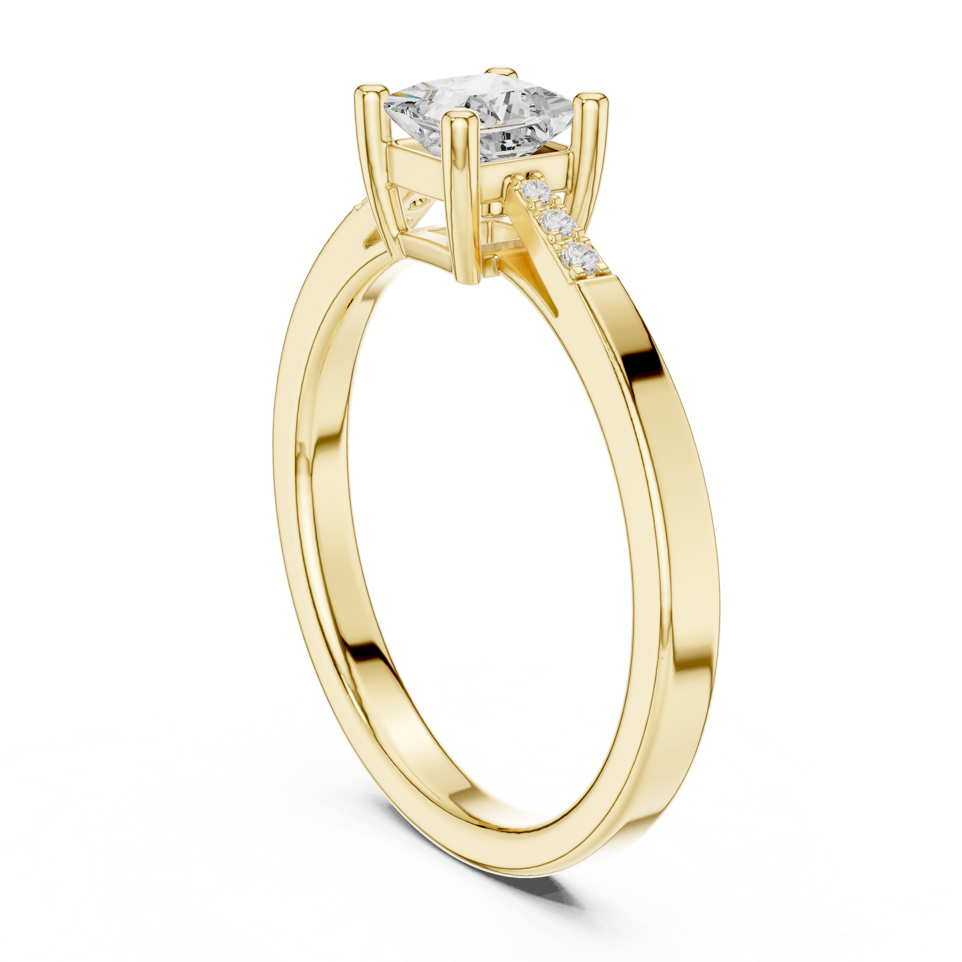 Mixed Shape Lab Grown Diamond Side Stone Ring