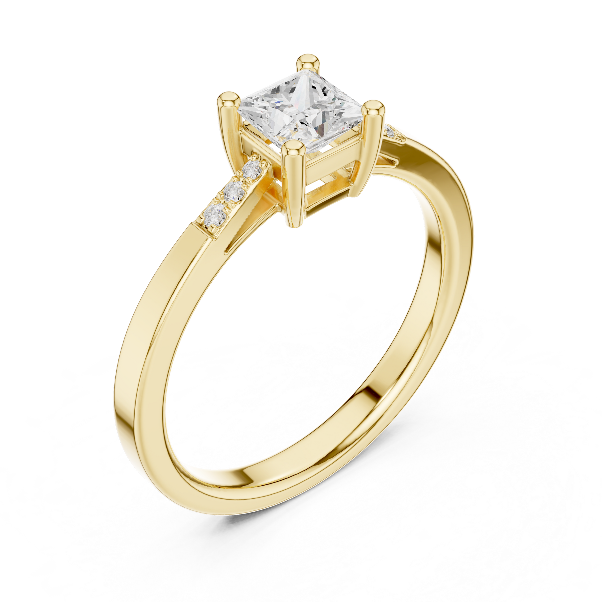 Mixed Shape Lab Grown Diamond Side Stone Ring
