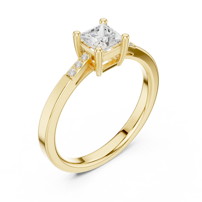 Mixed Shape Lab Grown Diamond Side Stone Ring