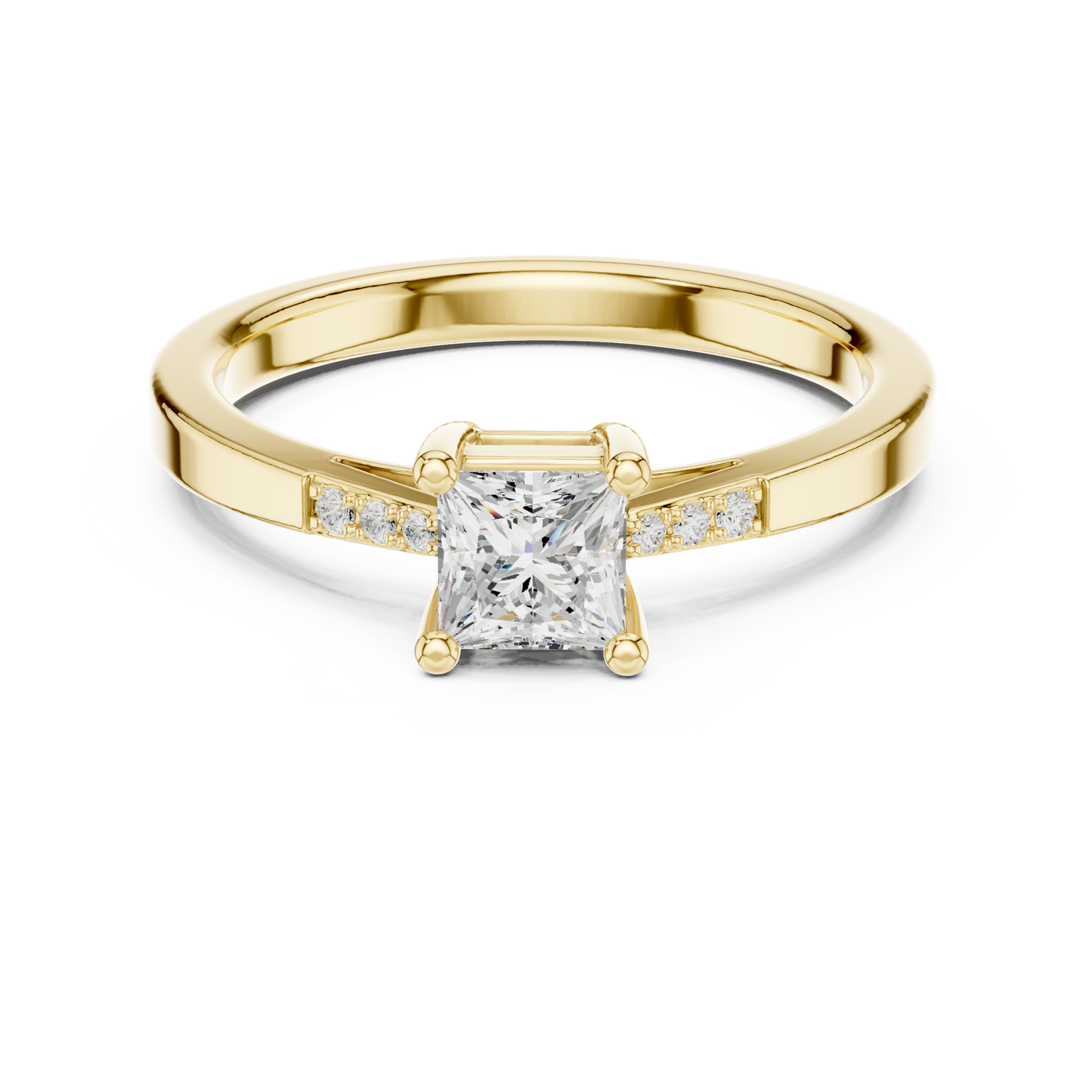 Mixed Shape Lab Grown Diamond Side Stone Ring