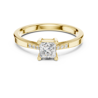 Mixed Shape Lab Grown Diamond Side Stone Ring