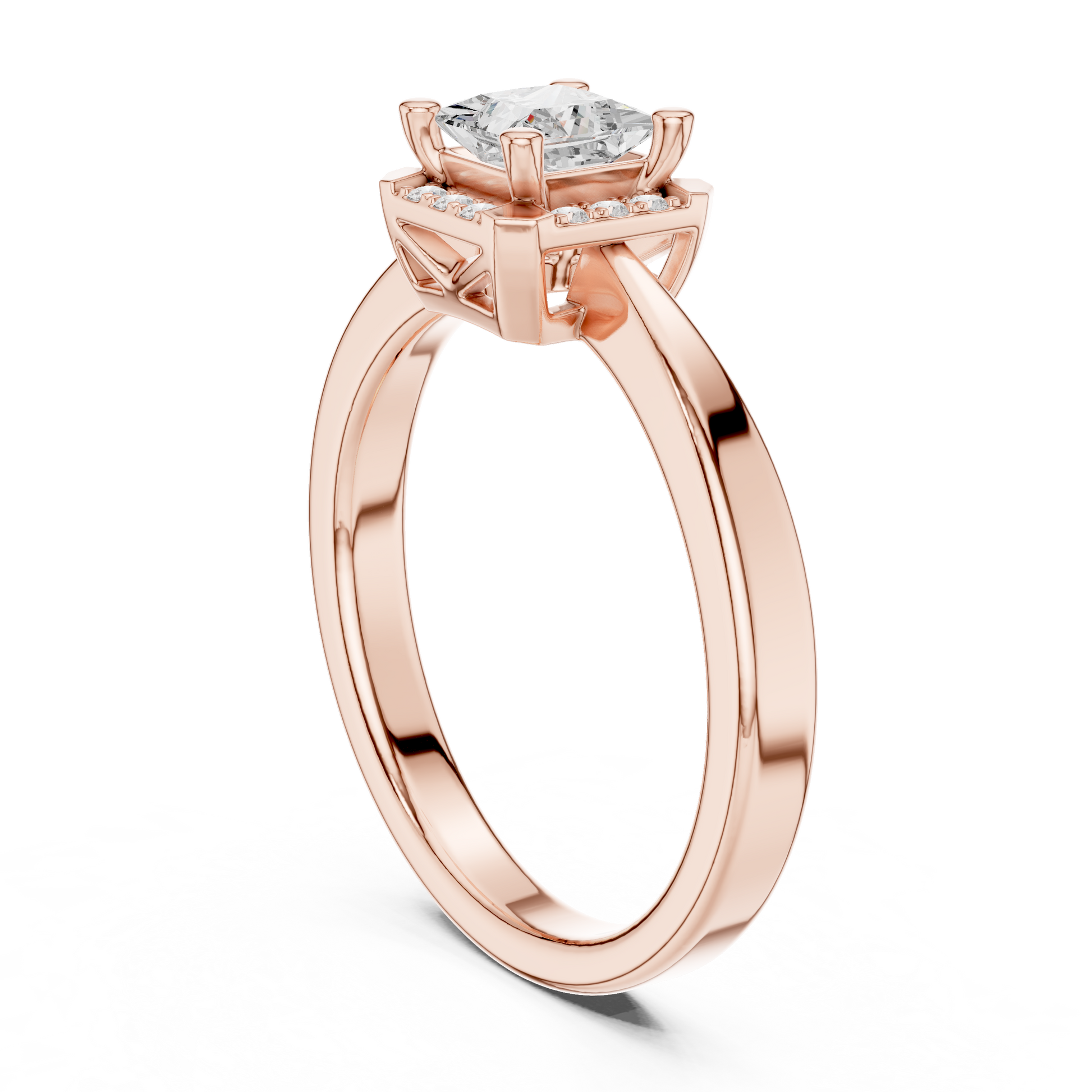 Mixed Shape Lab Grown Diamond Halo Ring