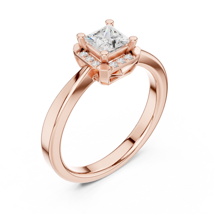 Mixed Shape Lab Grown Diamond Halo Ring
