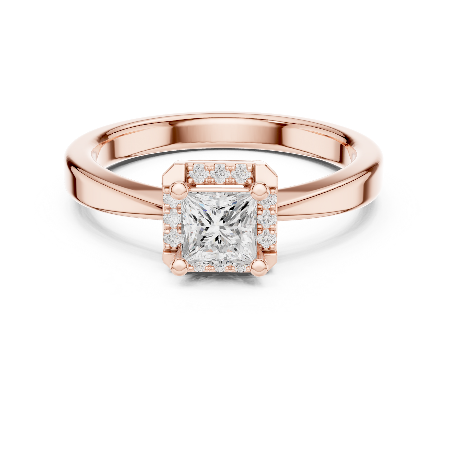 Mixed Shape Lab Grown Diamond Halo Ring