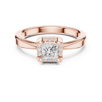Mixed Shape Lab Grown Diamond Halo Ring