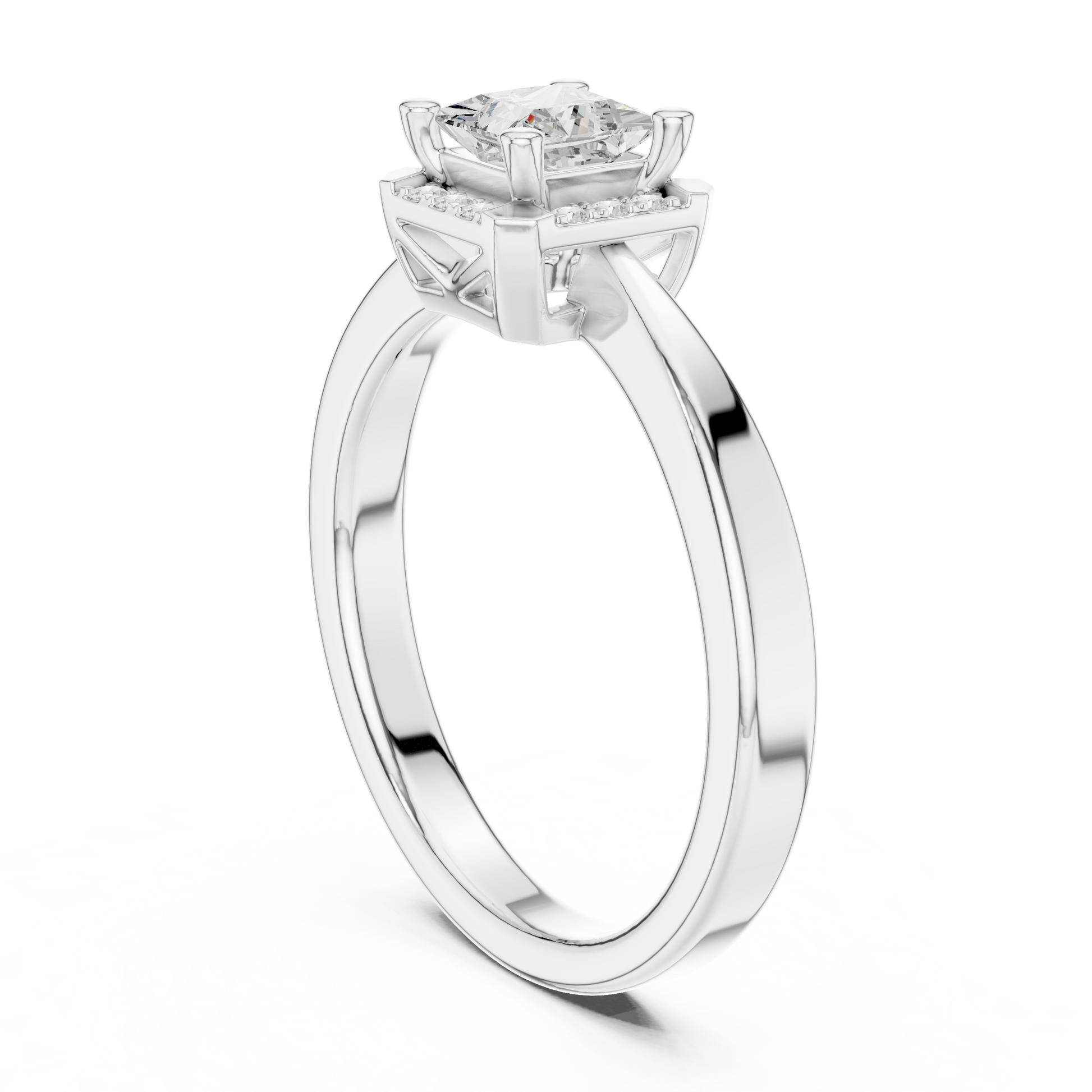 Mixed Shape Lab Grown Diamond Halo Ring
