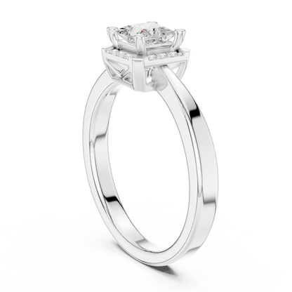 Mixed Shape Lab Grown Diamond Halo Ring
