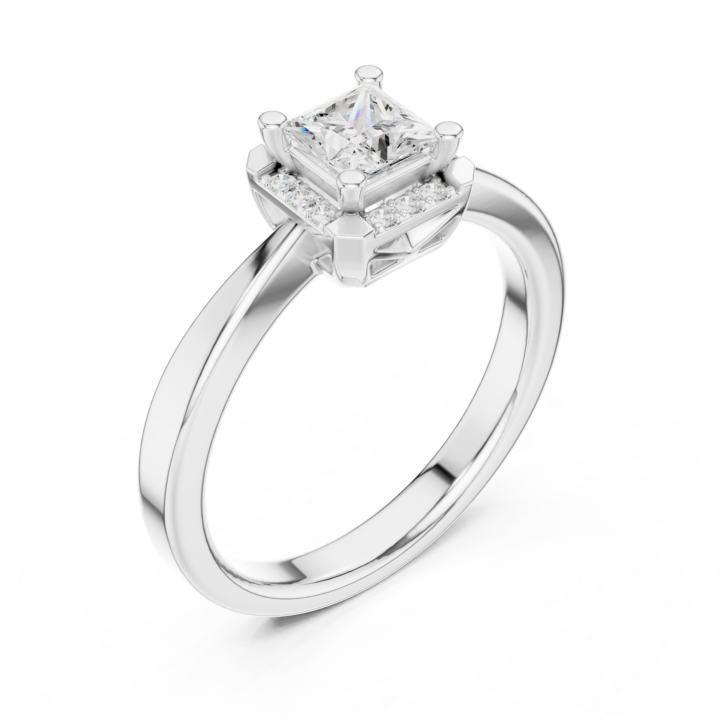 Mixed Shape Lab Grown Diamond Halo Ring