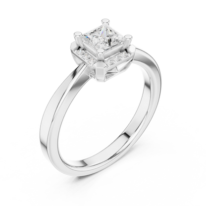 Mixed Shape Lab Grown Diamond Halo Ring