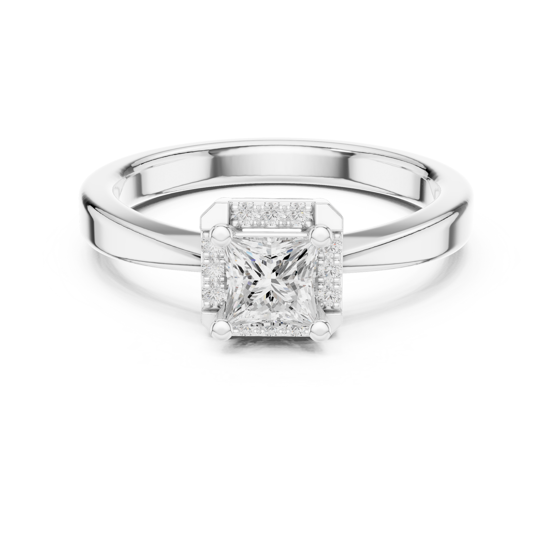 Mixed Shape Lab Grown Diamond Halo Ring