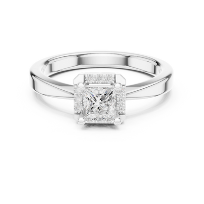 Mixed Shape Lab Grown Diamond Halo Ring