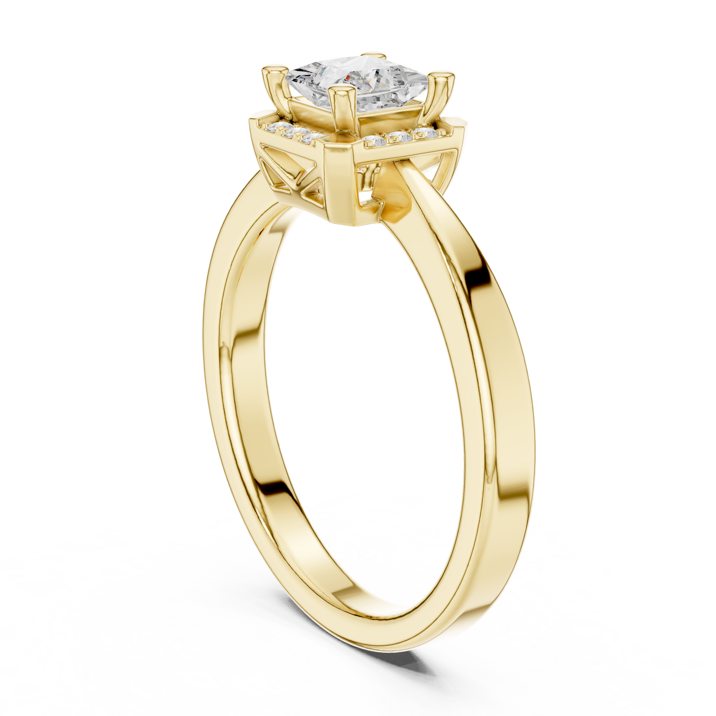 Mixed Shape Lab Grown Diamond Halo Ring