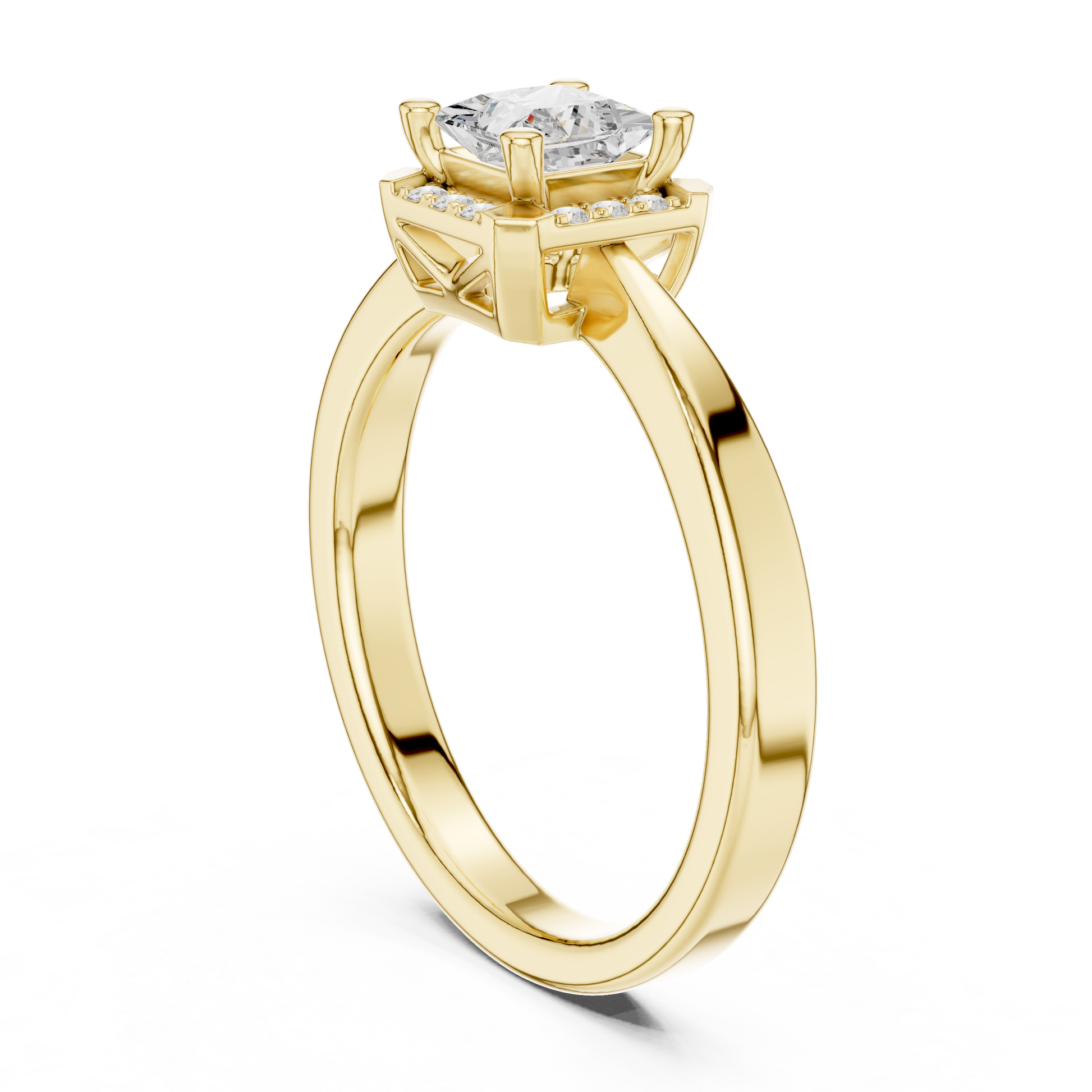 Mixed Shape Lab Grown Diamond Halo Ring