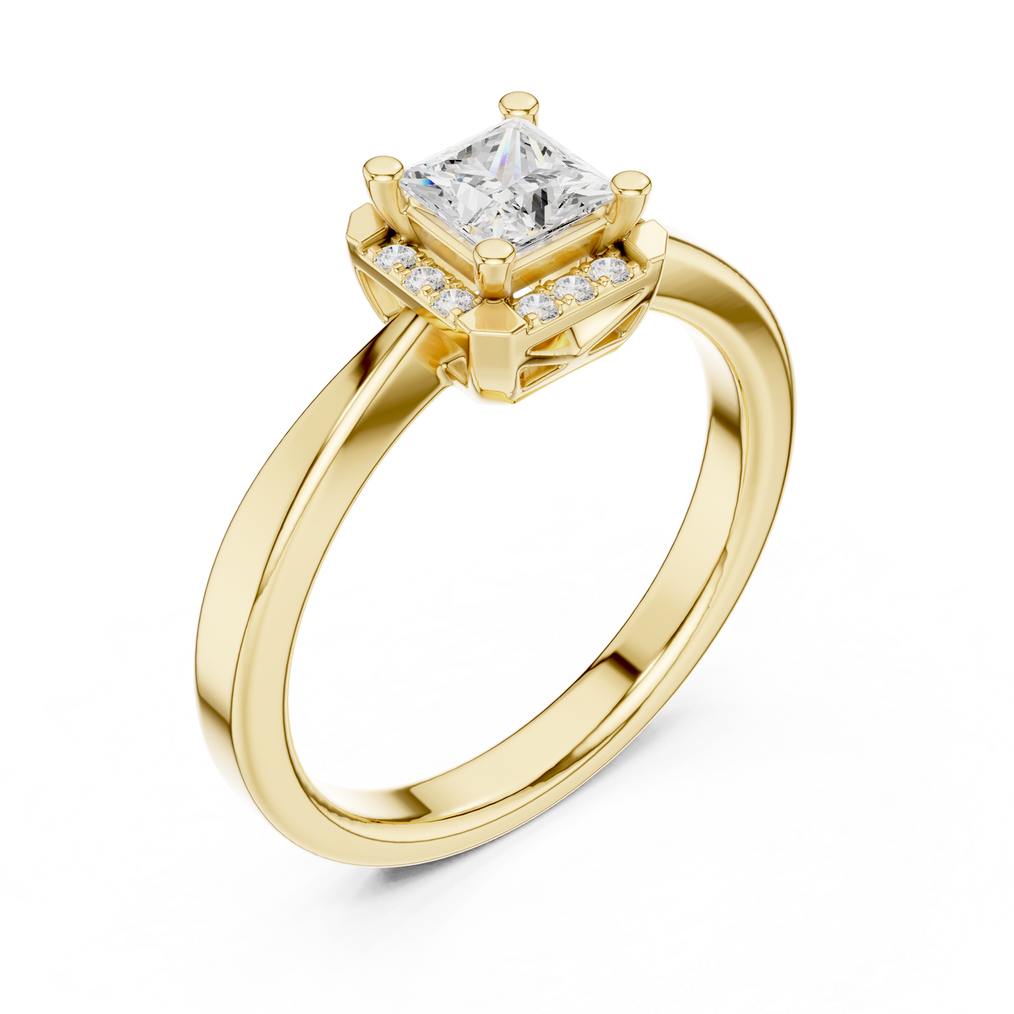 Mixed Shape Lab Grown Diamond Halo Ring