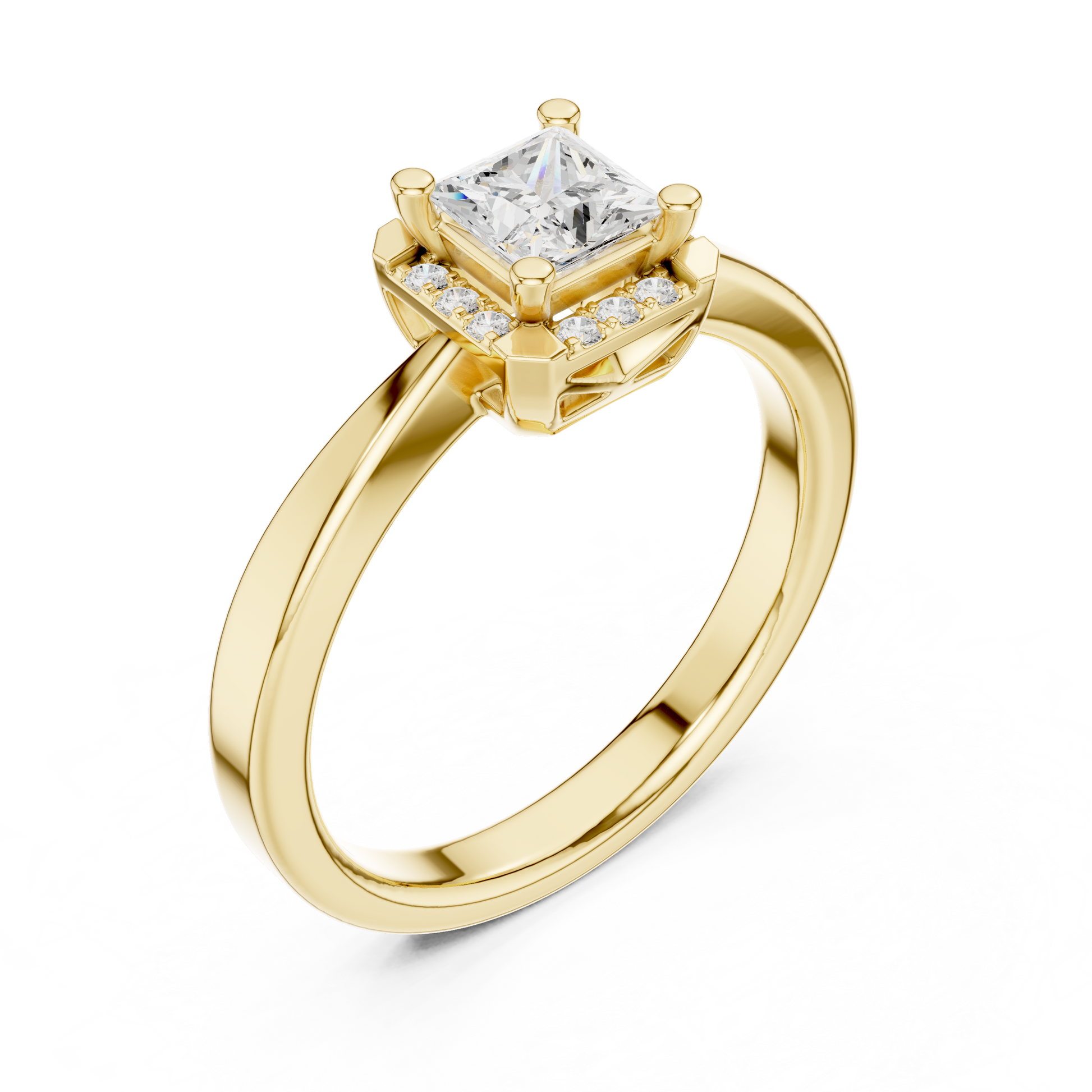 Mixed Shape Lab Grown Diamond Halo Ring