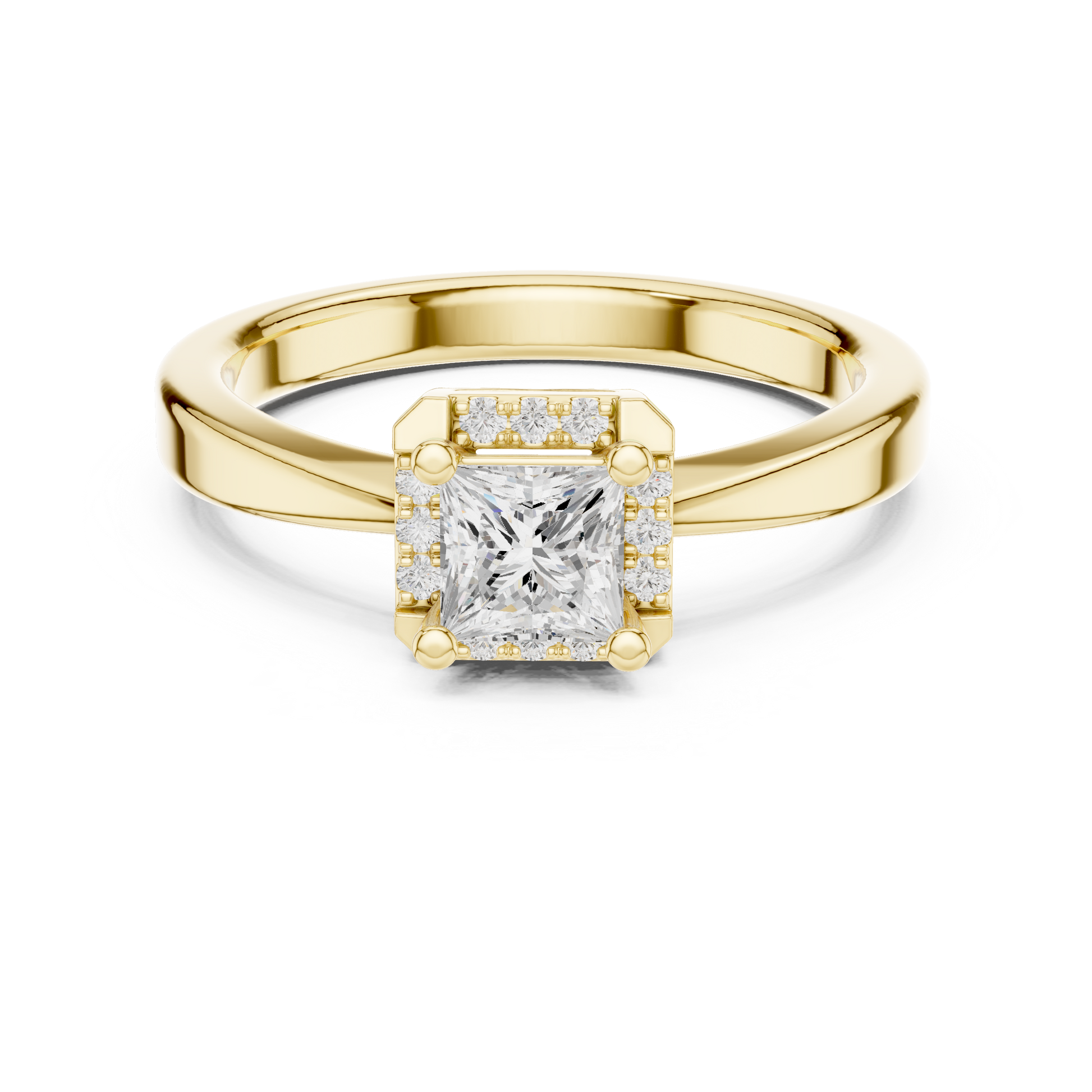 Mixed Shape Lab Grown Diamond Halo Ring