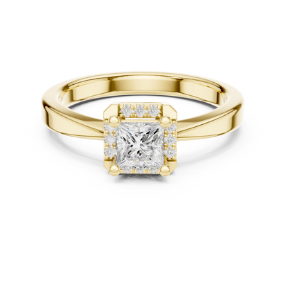Mixed Shape Lab Grown Diamond Halo Ring