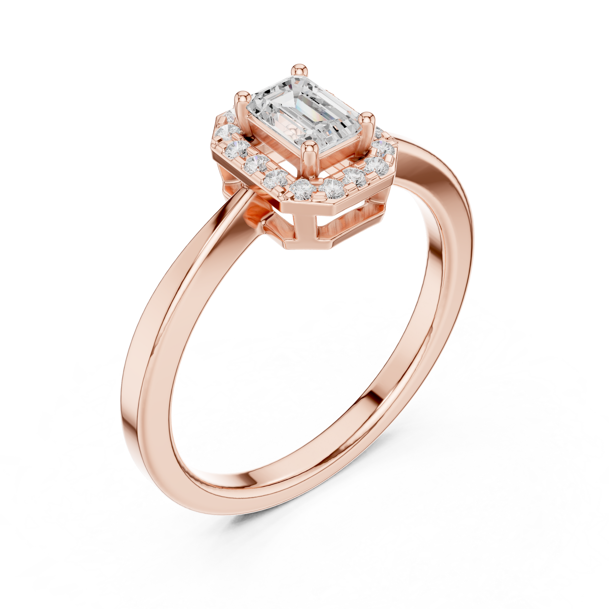 Mixed Shape Lab Grown Diamond Halo Ring